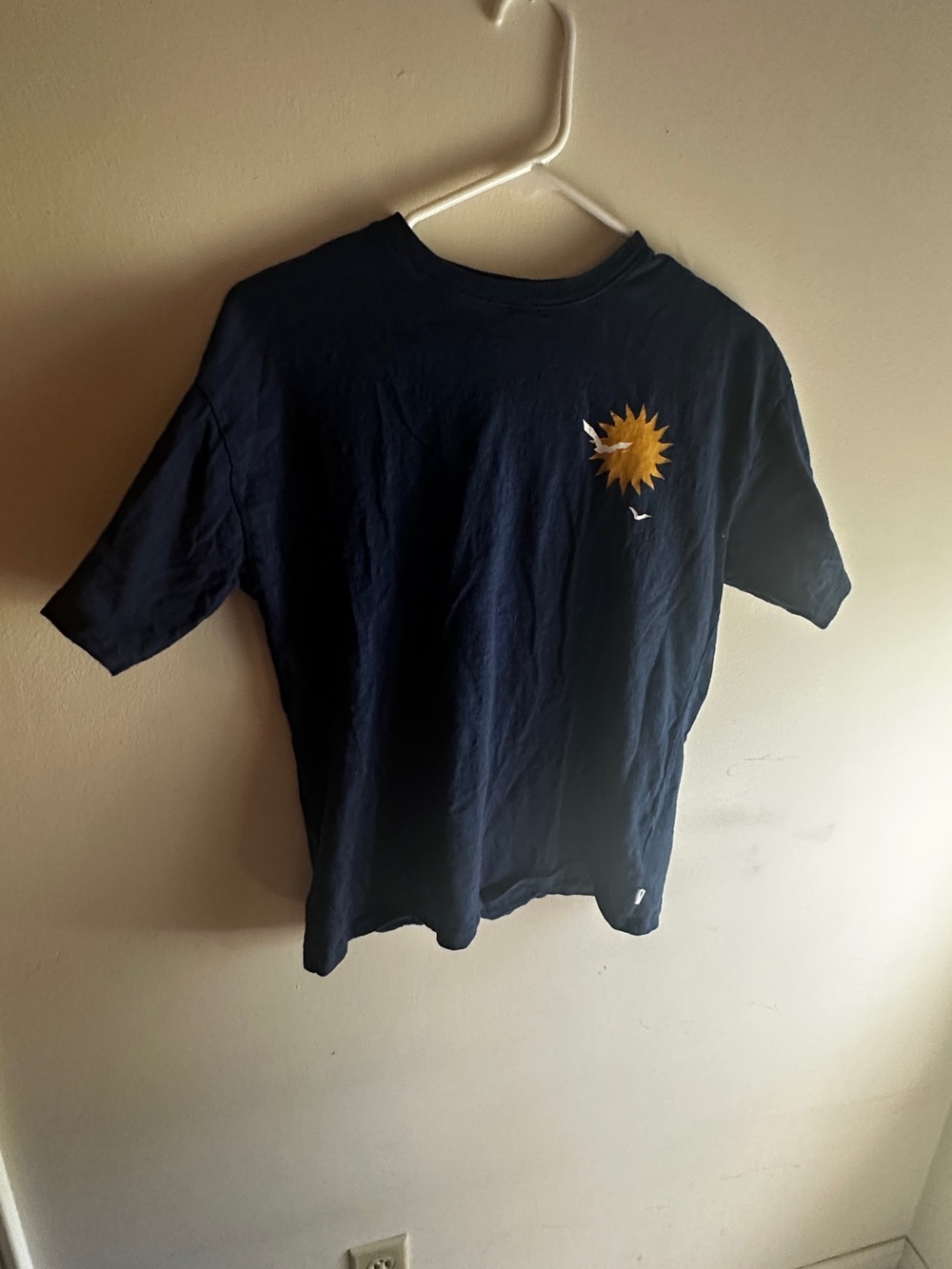 Kids Navy Short-Sleeve T-Shirt with Sun Graphic
